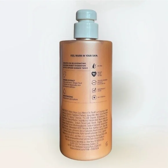 PINK Victoria's Secret Honey Ginger Rejuvenating Body Hydrate Lotion 14 fl oz - Picture 2 of 3